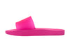 Fashionable slides, dark pink slip-on sandals