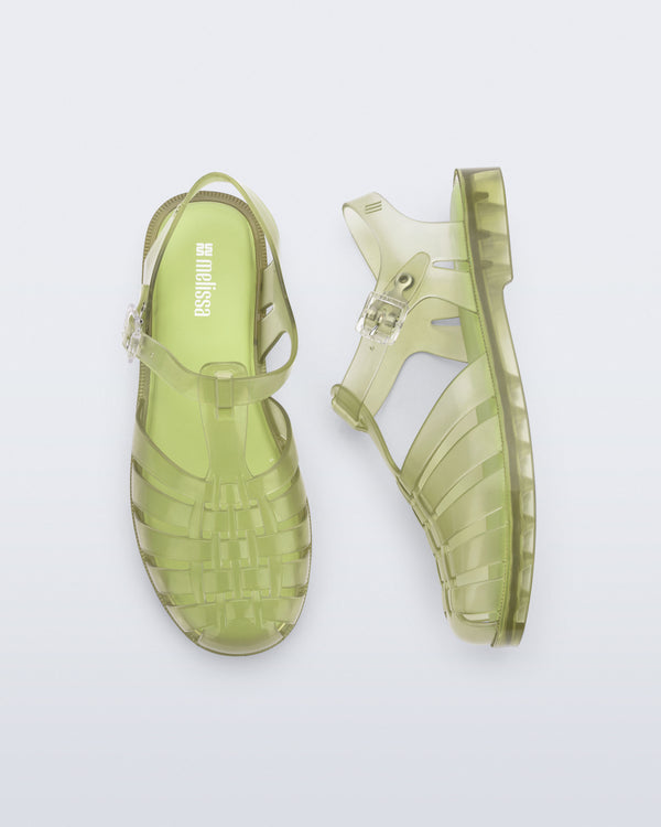 Melissa Possession Transparent Green Women Flat Sandal