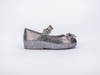 Mini Melissa Sweet Love Bow Applique Silver Glitter Sandal For Baby Girls