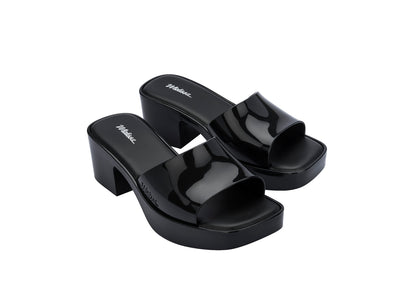 black block heel slides