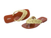 Melissa Brace Flat Brown Flip Flops For Women