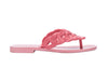 Melissa Brace Flat Pink Flip Flops For Women