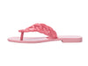 Melissa Brace Flat Pink Flip Flops For Women