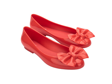 Combo Of Melissa Trend Red Ballerinas and Bag