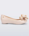 Beige Ballerinas with Bow Applique