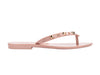 Melissa Harmonic II Studded Pink Flat Flip Flops For Women