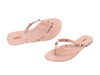 Melissa Harmonic II Studded Pink Flat Flip Flops For Women