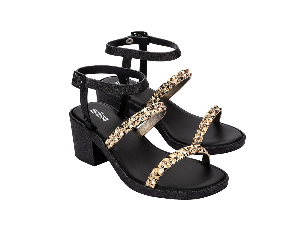 Buy Women Sandals Online | Black Heeled Sandals with Buckle Strap | Party  Heels – Melissa India