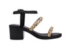 Melissa Gold Beige Sandals with Buckle