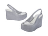 Clear wedge high heels for women