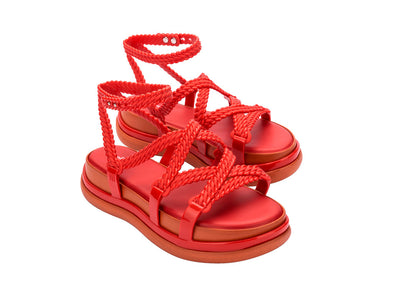 Melissa Bazios AD Red Strappy Platform Heels for Women - Bold and Stylish Design, Perfect for Parties, Weddings, and Special Occasions