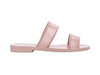 Melissa Bikini Stripe Flat Slip-On Pink Slides for Women – Trendy and Comfortable Summer Sandals
