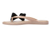 Melissa Flip Flop in beige with a cute flat bow design, stylish and comfortable slip-on footwear for women.