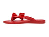 Melissa Flip Flop in red with a cute flat bow design, stylish and comfortable slip-on footwear for women.