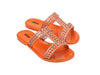 Melissa Glowing Orange Slide Slip-ons for Women - Stylish and Comfortable Footwear