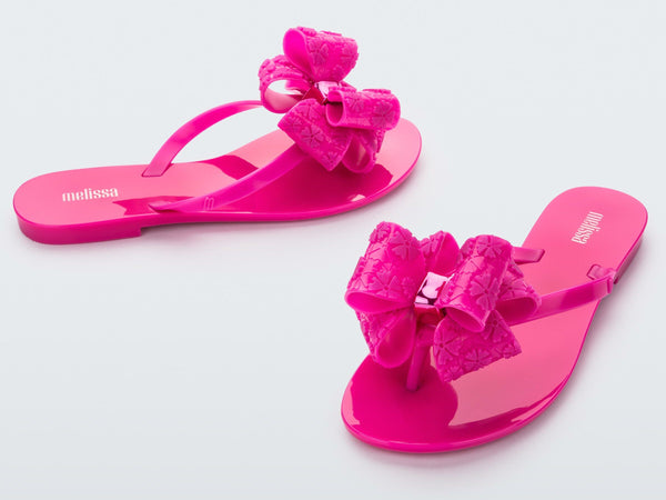 Melissa Harmonic Sweet IX AD Flat Pink Flipflops with Bow for Women â€“ Stylish and Comfortable Women's Sandals