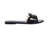 Melissa Jelly Chain AD Flat Black Flipflops for Women - Comfortable Casual Flipflops