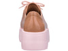 Melissa Kick Off AD Brown Pink Heel Sneakers for Women – Trendy sneakers featuring a brown and pink design with a stylish elevated heel, perfect for casual and sporty looks.