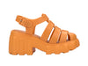 Melissa Megan AD Platform Heel Orange Sandal for Women – Trendy High-Heel Sandals with a Stylish Tractor Sole