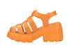 Melissa Megan AD Platform Heel Orange Sandal for Women – Trendy High-Heel Sandals with a Stylish Tractor Sole