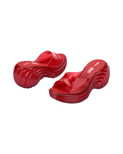 Melissa Quantum Platform Diesel Red for Women – Bold Melissa x Diesel platform sandals featuring a stylish design and comfortable fit.