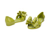 Melissa Seduction VI Flat Green Slip-On with Oversized Bow – Elegant and comfortable women's flat shoes featuring a statement bow detail, perfect for casual and dressy looks.