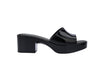 Melissa Shape AD Black Block Heel Slides for Women – Elegant and comfortable slip-on sandals with a stylish block heel, perfect for casual and dressy occasions.