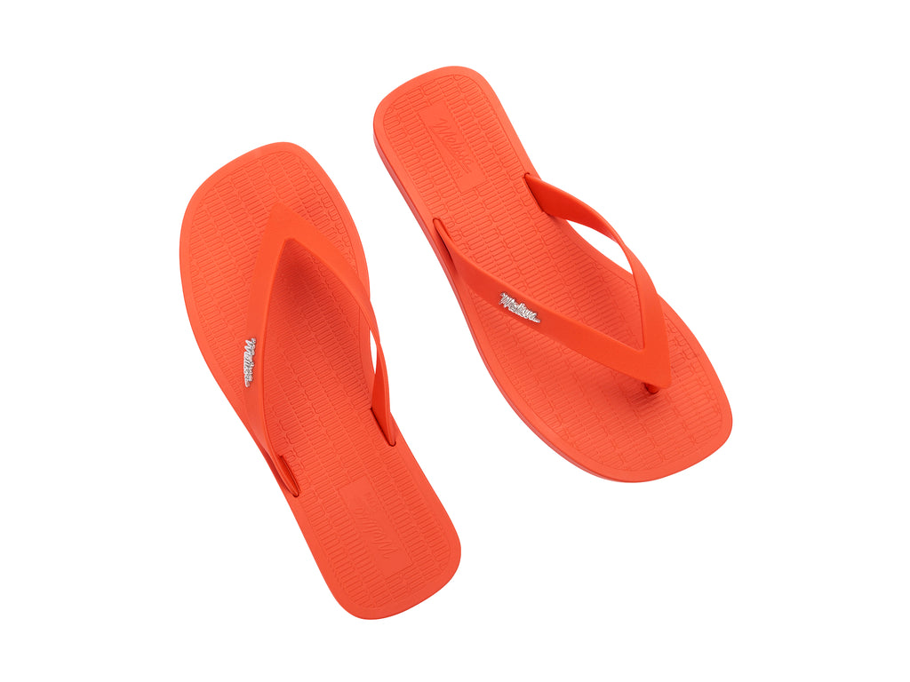 Melissa Sun Long Beach AD Flat Red Flipflops For Women