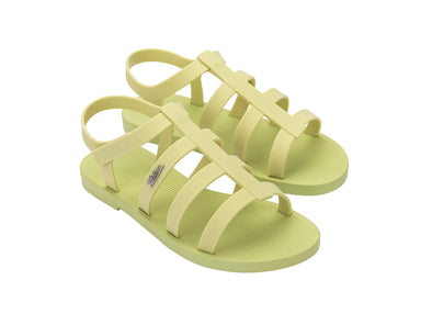 Melissa Sun Rodeo Casual Flat Green Sandal for Women – Trendy and comfortable flat green sandals perfect for everyday casual wear.
