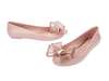 Melissa Sweet Love VI AD Pink Metallic Ballerinas for Women – chic pink flats with metallic bow detail, stylish and comfortable ballerina shoes for casual and party wear