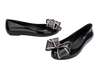 Melissa Sweet Love VI Black Ballerinas for Women – classic black flats with bow detail, elegant and comfortable ballerina shoes for daily and evening wear