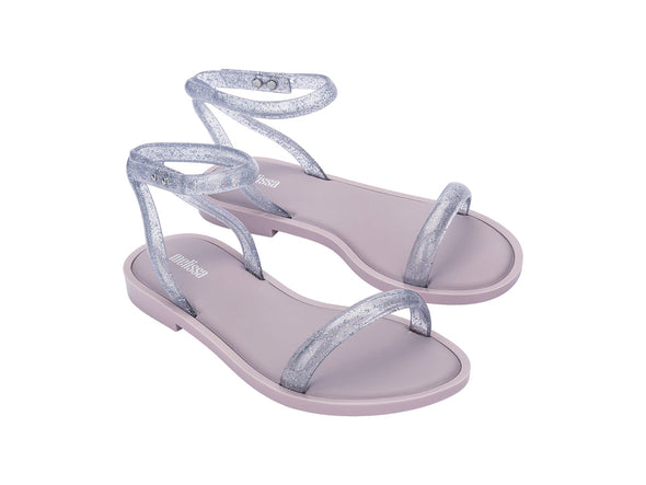 Melissa Wave AD Flat Strappy Lilac Sandal for Women – Trendy and lightweight flat sandals with a stylish tubular strap design, perfect for casual and summer fashion.