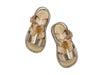 Mini Melissa Mar Jelly Pop Gold Glitter Heart Applique Sandal for Baby Girl – Adorable and comfortable jelly sandals with a glittery heart applique, perfect for stylish baby footwear.