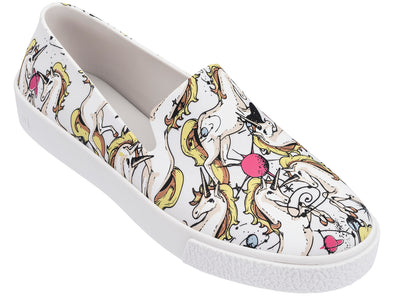 Melissa Ground AD White Printed Shoes