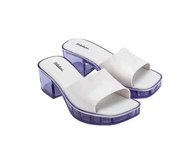 white block heel slides