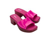 pink block heel slides