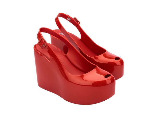 Melissa Groovy Wedge Ad Red Sandal