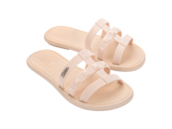 flat Beige  slides for ladies