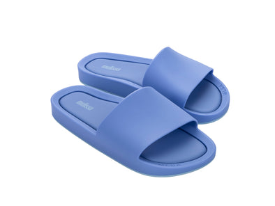 Melissa Beach Slide, Blue Slip-ons