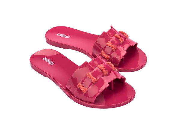 Pink flat sandals for women