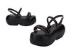 Melissa Airbubble Black Strappy Platform Sandals for Women – Stylish and Comfortable High-Platform Sandals with a Trendy Strappy Design.