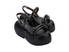 Melissa Airbubble Black Strappy Platform Sandals for Women – Stylish and Comfortable High-Platform Sandals with a Trendy Strappy Design.