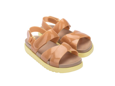 Melissa Bubble Up Strappy Beige Sandal for Women – Trendy and comfortable strappy sandals with a modern design, perfect for casual and dressy occasions.