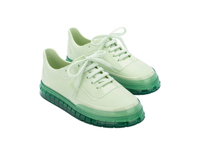 Melissa Classic lace up green sneaker for men and women – trendy unisex casual footwear
