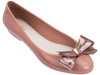 Melissa Doll III beige ballerinas for women with bow – elegant and comfortable flat shoes