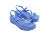 Melissa Essential classy platform strappy blue sandal for women – stylish elevated summer footwear with comfort and modern design