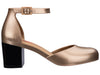 Melissa Femme Block Heel Gold Black Sandal for Women - Elegant and Stylish Partywear Sandals