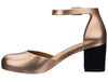 Melissa Femme Block Heel Gold Black Sandal for Women - Elegant and Stylish Partywear Sandals