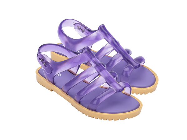 Melissa Flox Bubble Lilac Flat Strappy Casual Sandal for Women – Stylish and Comfortable Everyday Footwear