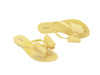 Melissa Harmonic Sweet IV yellow flat flipflops with bow for women – stylish and comfortable casual footwear